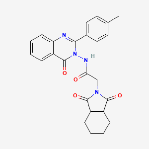 2-(1,3-dioxooctahydro-2H-isoindol-2-yl)-N-[2-(4-methylphenyl)-4-oxoquinazolin-3(4H)-yl]acetamide