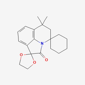 6',6'-Dimethyl-5',6'-dihydrodispiro[cyclohexane-1,4'-pyrrolo[3,2,1-ij]quinoline-1',2''-[1,3]dioxolan]-2'-one