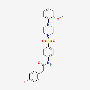 2-(4-fluorophenyl)-N-(4-{[4-(2-methoxyphenyl)piperazin-1-yl]sulfonyl}phenyl)acetamide