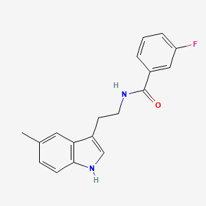 3-fluoro-N-[2-(5-methyl-1H-indol-3-yl)ethyl]benzamide