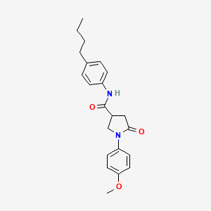 N-(4-butylphenyl)-1-(4-methoxyphenyl)-5-oxopyrrolidine-3-carboxamide