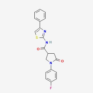 1-(4-fluorophenyl)-5-oxo-N-(4-phenyl-1,3-thiazol-2-yl)pyrrolidine-3-carboxamide