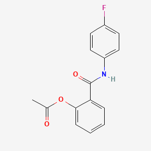 2-[(4-Fluorophenyl)carbamoyl]phenyl acetate