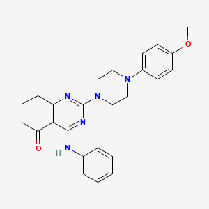 4-anilino-2-[4-(4-methoxyphenyl)piperazino]-7,8-dihydro-5(6H)-quinazolinone