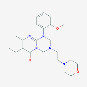 7-ethyl-1-(2-methoxyphenyl)-8-methyl-3-[2-(morpholin-4-yl)ethyl]-1,2,3,4-tetrahydro-6H-pyrimido[1,2-a][1,3,5]triazin-6-one