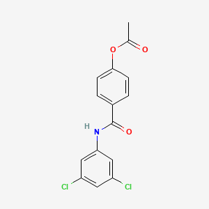 molecular formula C15H11Cl2NO3 B11178950 4-[(3,5-Dichlorophenyl)carbamoyl]phenyl acetate 