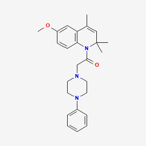 1-(6-methoxy-2,2,4-trimethylquinolin-1(2H)-yl)-2-(4-phenylpiperazin-1-yl)ethanone