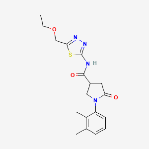 1-(2,3-dimethylphenyl)-N-[5-(ethoxymethyl)-1,3,4-thiadiazol-2-yl]-5-oxopyrrolidine-3-carboxamide