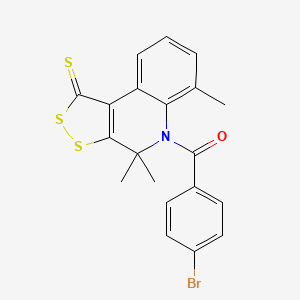 (4-bromophenyl)(4,4,6-trimethyl-1-thioxo-1,4-dihydro-5H-[1,2]dithiolo[3,4-c]quinolin-5-yl)methanone