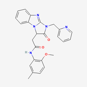 N-(2-methoxy-5-methylphenyl)-2-[2-oxo-1-(pyridin-2-ylmethyl)-2,3-dihydro-1H-imidazo[1,2-a]benzimidazol-3-yl]acetamide