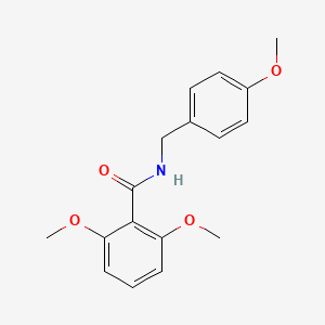 molecular formula C17H19NO4 B11178990 2,6-dimethoxy-N-[(4-methoxyphenyl)methyl]benzamide 