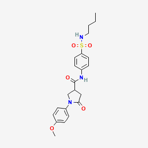 N-[4-(butylsulfamoyl)phenyl]-1-(4-methoxyphenyl)-5-oxopyrrolidine-3-carboxamide