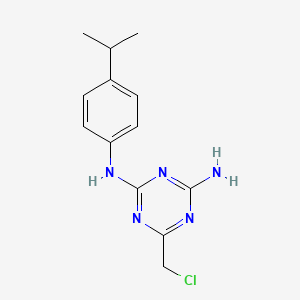 6-(chloromethyl)-N-[4-(propan-2-yl)phenyl]-1,3,5-triazine-2,4-diamine