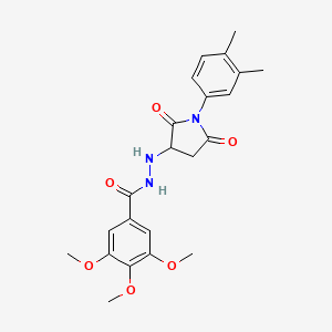 N'-[1-(3,4-dimethylphenyl)-2,5-dioxopyrrolidin-3-yl]-3,4,5-trimethoxybenzohydrazide