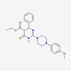 Ethyl 2-[4-(4-methoxyphenyl)piperazin-1-yl]-4-oxo-6-phenyl-1,4,5,6-tetrahydropyrimidine-5-carboxylate