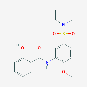 molecular formula C18H22N2O5S B11179047 N-[5-(diethylsulfamoyl)-2-methoxyphenyl]-2-hydroxybenzamide 