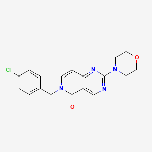 molecular formula C18H17ClN4O2 B11179075 6-(4-chlorobenzyl)-2-(morpholin-4-yl)pyrido[4,3-d]pyrimidin-5(6H)-one 