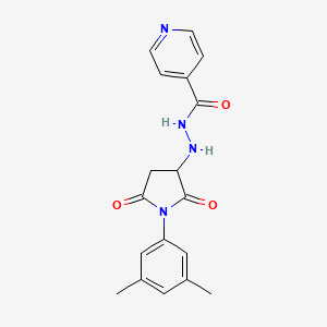 N'-[1-(3,5-dimethylphenyl)-2,5-dioxopyrrolidin-3-yl]pyridine-4-carbohydrazide