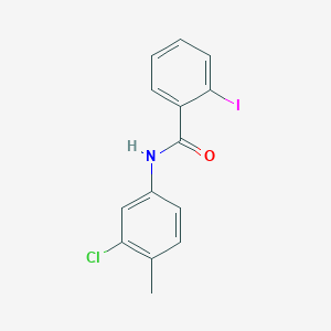 molecular formula C14H11ClINO B11179084 N-(3-chloro-4-methylphenyl)-2-iodobenzamide 