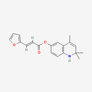 molecular formula C19H19NO3 B11179091 2,2,4-trimethyl-1,2-dihydroquinolin-6-yl (2E)-3-(furan-2-yl)prop-2-enoate 