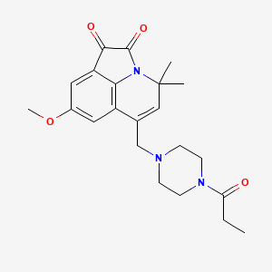 8-methoxy-4,4-dimethyl-6-[(4-propionylpiperazino)methyl]-4H-pyrrolo[3,2,1-ij]quinoline-1,2-dione