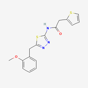 N-[5-(2-methoxybenzyl)-1,3,4-thiadiazol-2-yl]-2-(thiophen-2-yl)acetamide