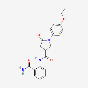 N-(2-carbamoylphenyl)-1-(4-ethoxyphenyl)-5-oxopyrrolidine-3-carboxamide