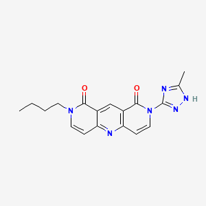 molecular formula C18H18N6O2 B11179163 2-butyl-8-(3-methyl-1H-1,2,4-triazol-5-yl)pyrido[4,3-b][1,6]naphthyridine-1,9(2H,8H)-dione 