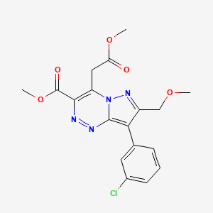 Methyl 8-(3-chlorophenyl)-4-(2-methoxy-2-oxoethyl)-7-(methoxymethyl)pyrazolo[3,2-C][1,2,4]triazine-3-carboxylate