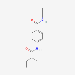 molecular formula C17H26N2O2 B11179174 N-tert-butyl-4-[(2-ethylbutanoyl)amino]benzamide 