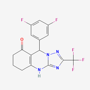 9-(3,5-difluorophenyl)-2-(trifluoromethyl)-5,6,7,9-tetrahydro[1,2,4]triazolo[5,1-b]quinazolin-8(4H)-one