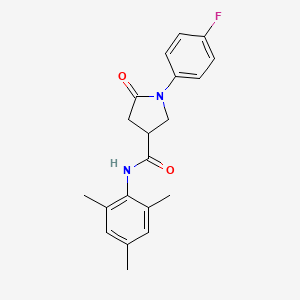 1-(4-fluorophenyl)-5-oxo-N-(2,4,6-trimethylphenyl)pyrrolidine-3-carboxamide