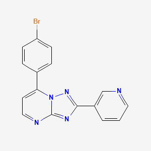 3-[7-(4-Bromophenyl)-[1,2,4]triazolo[1,5-A]pyrimidin-2-YL]pyridine