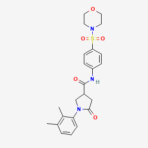 molecular formula C23H27N3O5S B11179270 1-(2,3-dimethylphenyl)-N-[4-(morpholin-4-ylsulfonyl)phenyl]-5-oxopyrrolidine-3-carboxamide 