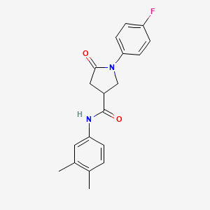 N-(3,4-dimethylphenyl)-1-(4-fluorophenyl)-5-oxopyrrolidine-3-carboxamide