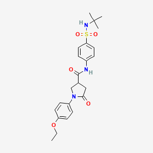 N-[4-(tert-butylsulfamoyl)phenyl]-1-(4-ethoxyphenyl)-5-oxopyrrolidine-3-carboxamide