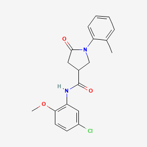 N-(5-chloro-2-methoxyphenyl)-1-(2-methylphenyl)-5-oxopyrrolidine-3-carboxamide