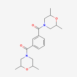 molecular formula C20H28N2O4 B11179324 [3-(2,6-Dimethyl-morpholine-4-carbonyl)-phenyl]-(2,6-dimethyl-morpholin-4-yl)-methanone CAS No. 1005263-02-4