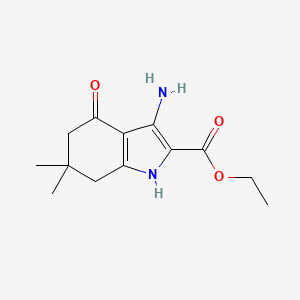 ethyl 3-amino-6,6-dimethyl-4-oxo-4,5,6,7-tetrahydro-1H-indole-2-carboxylate