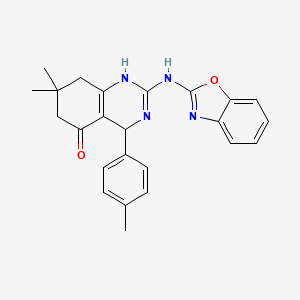 2-(1,3-benzoxazol-2-ylamino)-7,7-dimethyl-4-(4-methylphenyl)-4,6,7,8-tetrahydroquinazolin-5(1H)-one