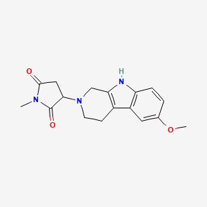 molecular formula C17H19N3O3 B11179396 3-(6-methoxy-1,3,4,9-tetrahydro-2H-beta-carbolin-2-yl)-1-methylpyrrolidine-2,5-dione 