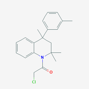 molecular formula C21H24ClNO B11179438 2-chloro-1-[2,2,4-trimethyl-4-(3-methylphenyl)-3,4-dihydroquinolin-1(2H)-yl]ethanone 