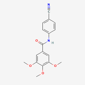 molecular formula C17H16N2O4 B11179455 N-(4-cyanophenyl)-3,4,5-trimethoxybenzamide 