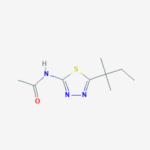 molecular formula C9H15N3OS B11179464 N-[5-(2-methylbutan-2-yl)-1,3,4-thiadiazol-2-yl]acetamide 