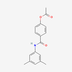 molecular formula C17H17NO3 B11179478 4-[(3,5-Dimethylphenyl)carbamoyl]phenyl acetate 