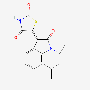 (5Z)-5-(4,4,6-trimethyl-2-oxo-5,6-dihydro-4H-pyrrolo[3,2,1-ij]quinolin-1(2H)-ylidene)-1,3-thiazolidine-2,4-dione