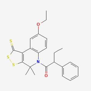 1-(8-ethoxy-4,4-dimethyl-1-thioxo-1,4-dihydro-5H-[1,2]dithiolo[3,4-c]quinolin-5-yl)-2-phenylbutan-1-one