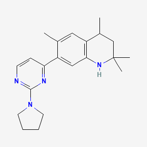 2,2,4,6-Tetramethyl-7-[2-(pyrrolidin-1-yl)pyrimidin-4-yl]-1,2,3,4-tetrahydroquinoline