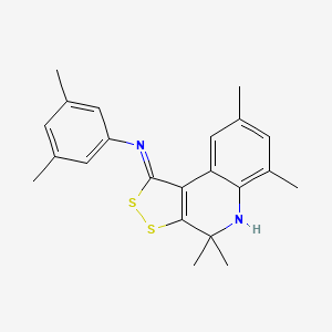 3,5-dimethyl-N-[(1Z)-4,4,6,8-tetramethyl-4,5-dihydro-1H-[1,2]dithiolo[3,4-c]quinolin-1-ylidene]aniline