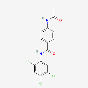 molecular formula C15H11Cl3N2O2 B11179599 4-acetamido-N-(2,4,5-trichlorophenyl)benzamide 